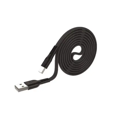 LAMTECH TYPE-C FLAT CHARGING CABLE 1M BLACK