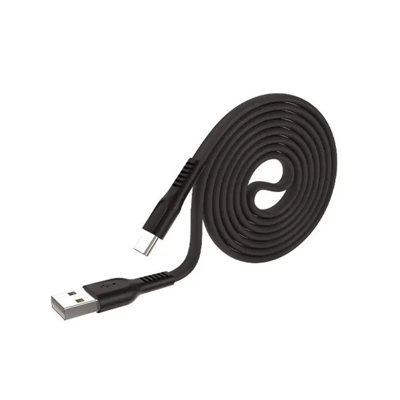 LAMTECH TYPE-C FLAT CHARGING CABLE 1M BLACK