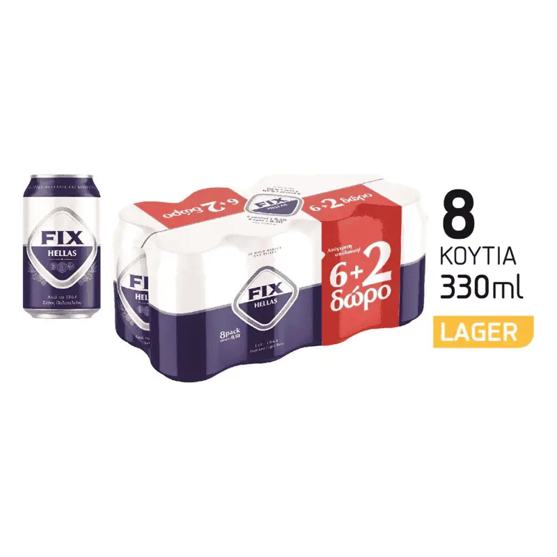 FIX Μπύρα 330ml 6+2 Δώρο
