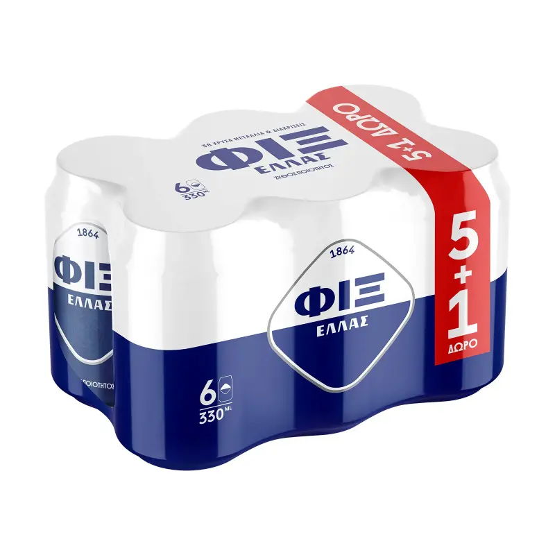 ΦΙΞ Ελλάς Μπίρα Lager 5x330ml +1 Δώρο