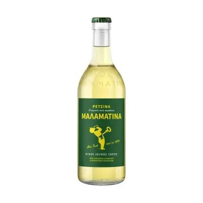 ΜΑΛΑΜΑΤΙΝΑ Λευκός Οίνος Ρετσίνα 500ml
