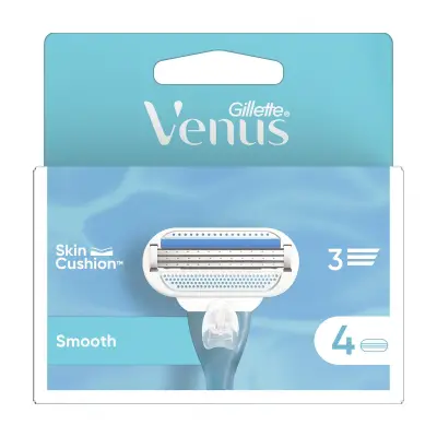 GILLETTE VENUS Ανταλλακτικές Κεφαλές Ξυρίσματος Smooth 4τεμ