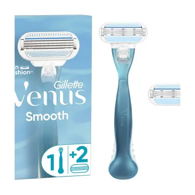 GILLETTE VENUS Γυναικεία Ξυριστική Μηχανή Smooth +2 Ανταλλακτικές Κεφαλές