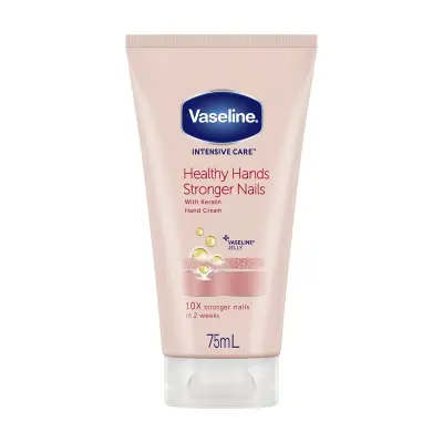VASELINE Intensive Care Healthy Hand & Stronger Nails Κρέμα Χεριών & Νυχιών με Κερατίνη 75ml
