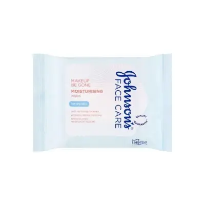 JOHNSON_S Face Care Make Up Be Gone Moisturizing Wipes For D Μαντηλάκια Αφαίρεσης Μακιγιάζ Προσώπου 25τμχ