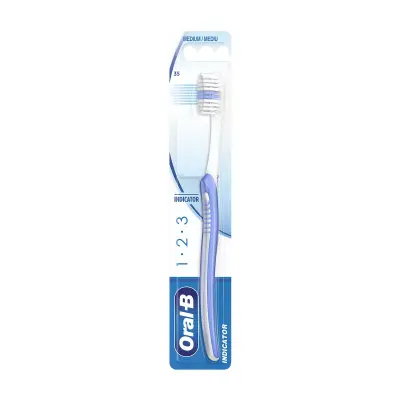 ORAL-B Οδοντόβουρτσα 1-2-3 Indicator 35 μέτρια