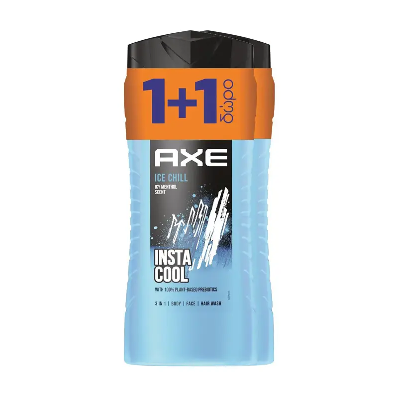 AXE Αφροντούς Ice Chill 3σε1 400ml +1 Δώρο