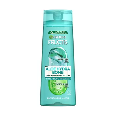 GARNIER Fructis Aloe Hydra Bomb Σαμπουάν Ενυδάτωσης για Αφυδατωμένα Μαλλιά Vegan 400ml