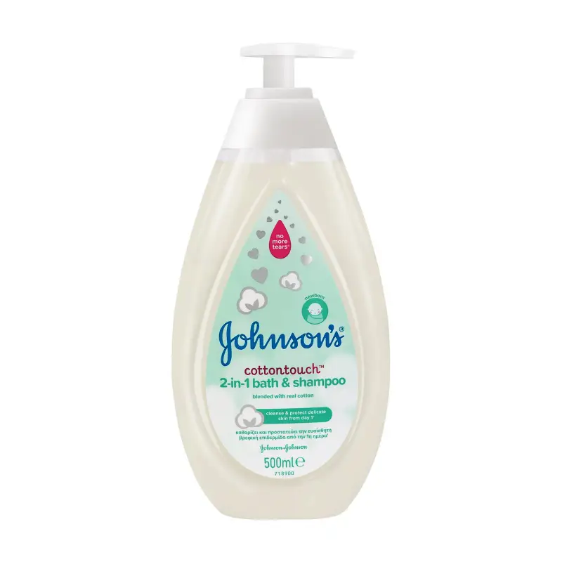 JOHNSON_S Baby Cotton Touch 2σε1 Αφρόλουτρο & Σαμπουάν 500ml