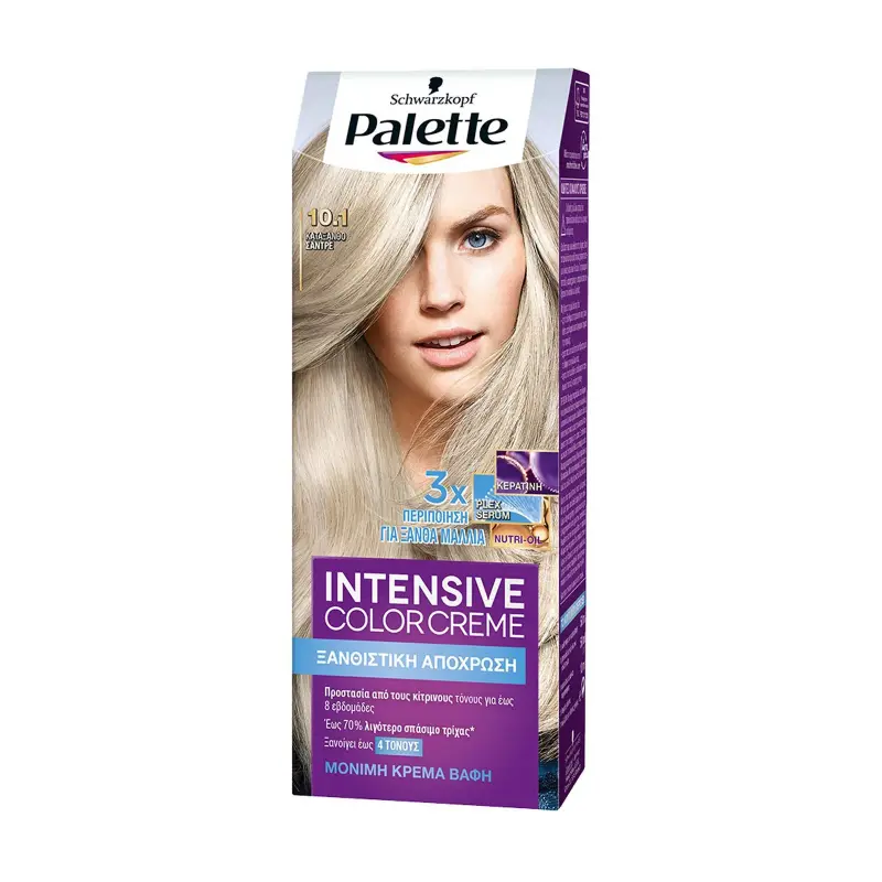 PALETTE Intensive Color Creme Βαφή Μαλλιών Νο10.1 Κατάξανθο Σαντρέ