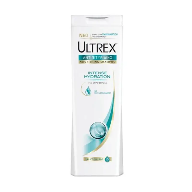 ULTREX Σαμπουάν Αντιπιτυριδικό Intense Hydration για Ξηροδερμία 360ml
