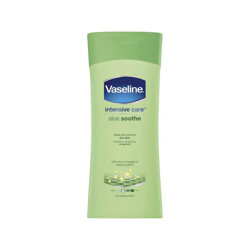 VASELINE Intensive Care Aloe Soothe Ενυδατική Lotion Ανάπλασης Σώματος με Aloe Vera για Ξηρές Επιδερμίδες 200ml