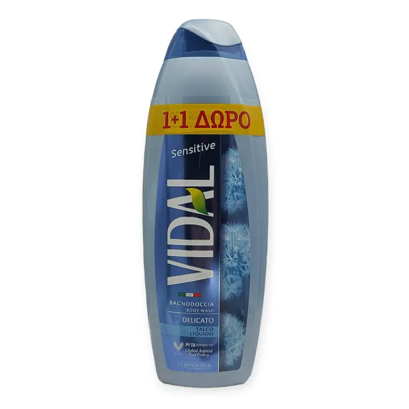 VIDAL SENSITIVE ΑΦΡΟΛΟΥΤΡΟ TALC 750ml (1+1ΔΩΡΟ)