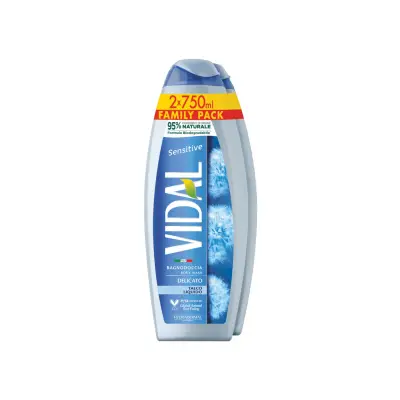 VIDAL Αφρόλουτρο Sensitive Talc Vegan 2 x 750 ml