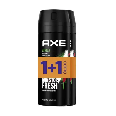 AXE Αποσμητικό Σπρέι Africa 150ml +1 Δώρο