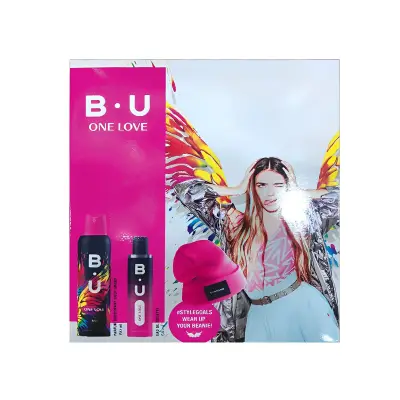 B.U. Candy Love Eau de Toilette 50ml, Deodorant Spray 150ml & Gift Beanie