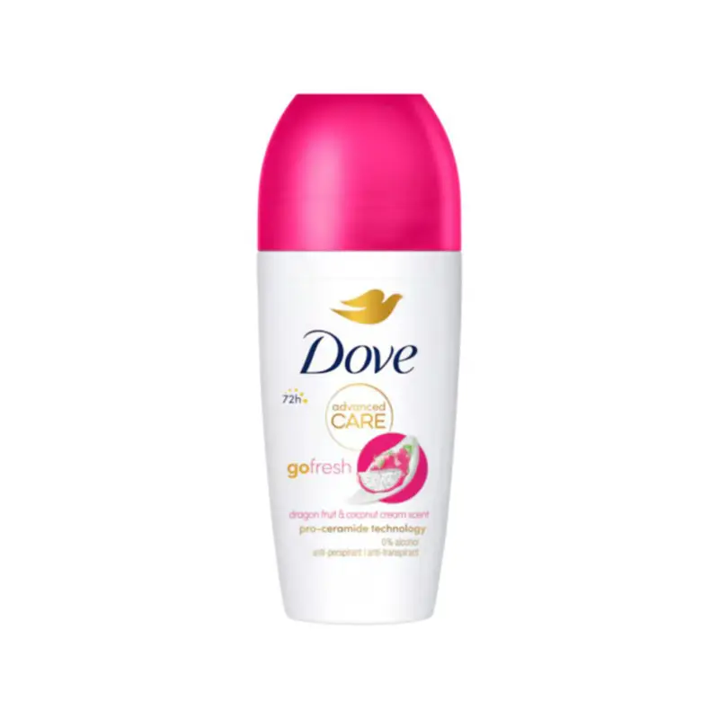 DOVE Deo Roll On Advanced Care 75h with Dragon Fruit & Coconut Cream Scent 50ml