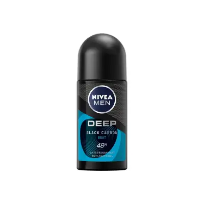 NIVEA Men Deep Carbon Beat Αποσμητικό 48h σε Roll-On 50ml