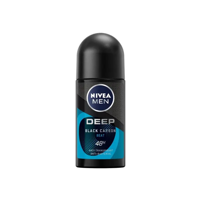 NIVEA Men Deep Carbon Beat Αποσμητικό 48h σε Roll-On 50ml