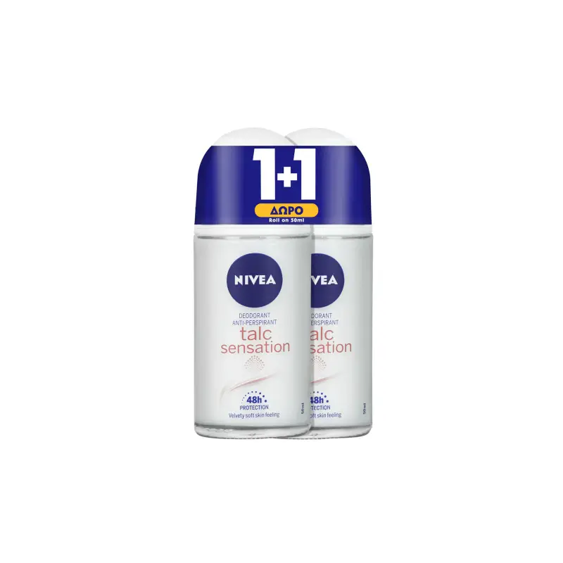 NIVEA Αποσμητικό Roll On Talc Sensation 50ml 1+1 Δώρο