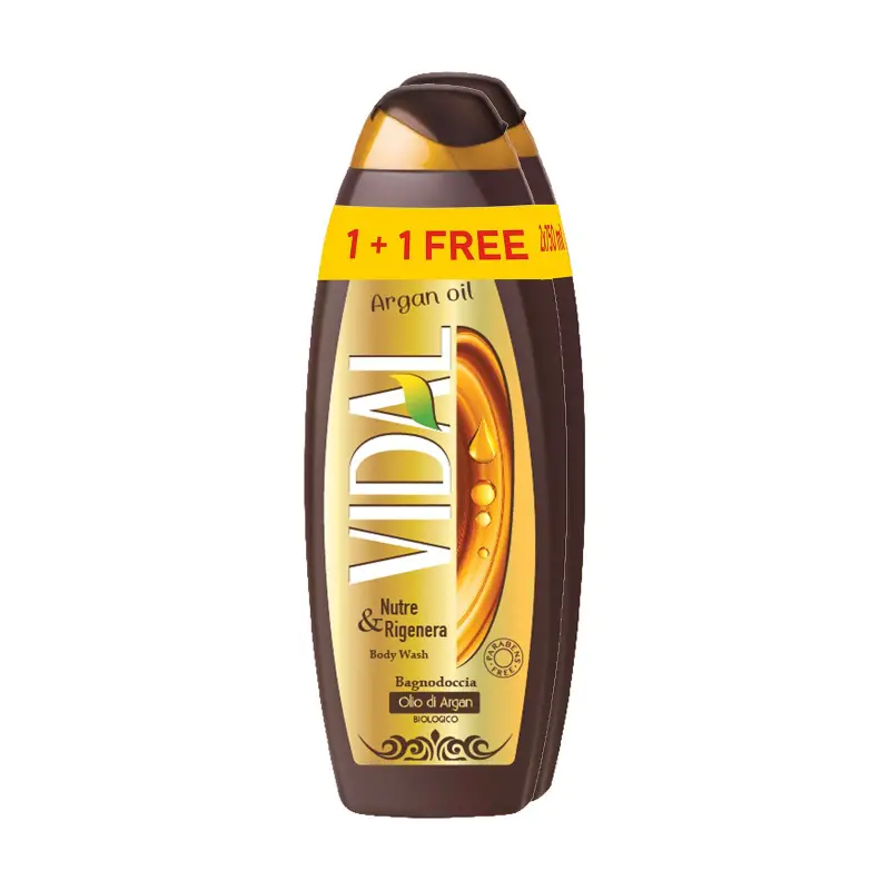 VIDAL Αφρόλουτρο Argan Oil 750ml +1 Δώρο