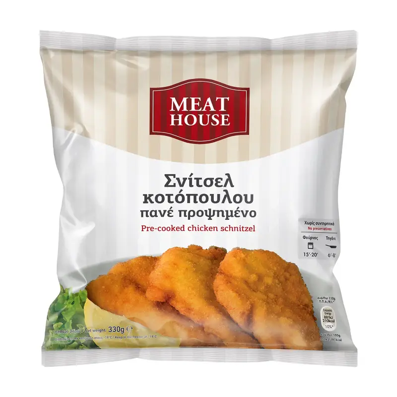 MEAT HOUSE Σνίτσελ Κοτόπουλου Πανέ Προψημένο 330g