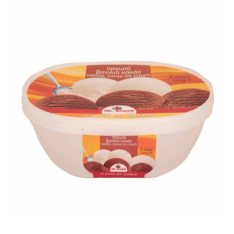 MR.GRAND Παγωτό Βανίλια Κακάο 1kg. _2lt