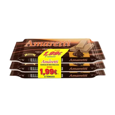 TOTTIS Amaretti Γκοφρέτα Classic 3x90g
