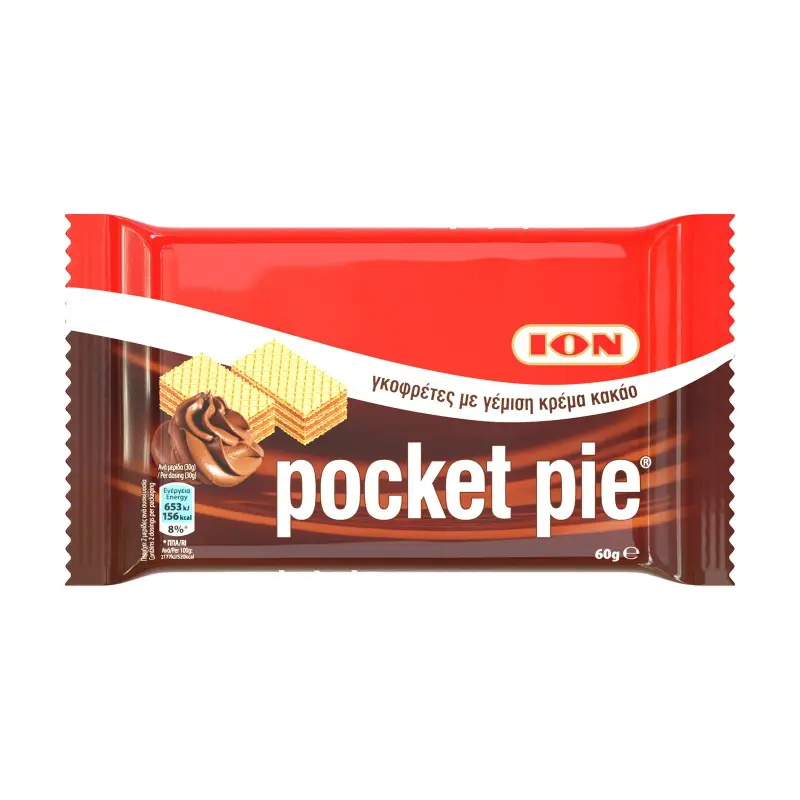 ΙΟΝ Pocket Pie Γκοφρέτες με Γέμιση Κρέμα Κακάο 60g