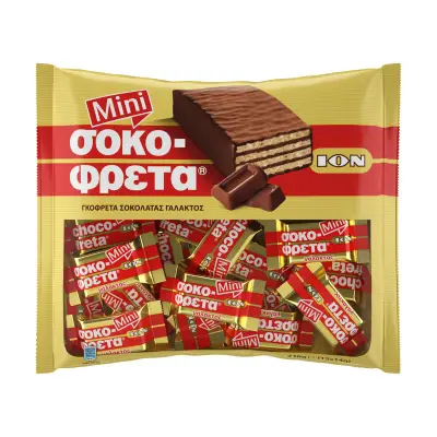 ΙΟΝ Σοκοφρέτα Mini Γκοφρέτα Σοκολάτας Γάλακτος 210g