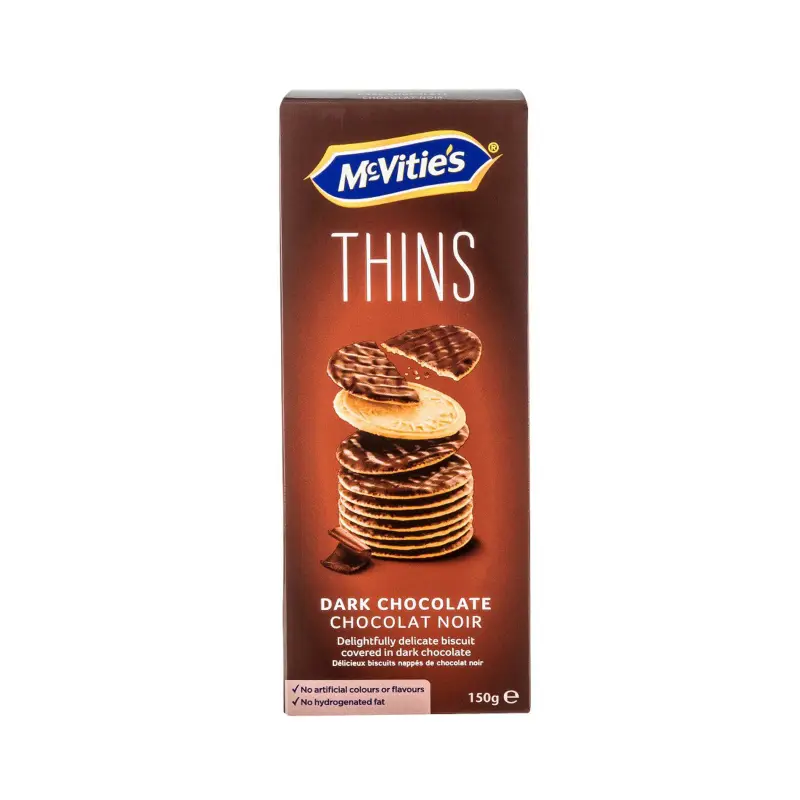 MC VITIES _ Μπισκότα Digestive Thins Σοκολάτα Υγείας 150g