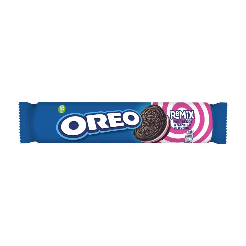 OREO Remix Μπισκότα Γεμιστά με γεύση Raspberry & Βανίλια 157g
