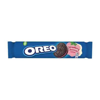 OREO Μπισκότα Γεμιστά με γεύση Cheesecake Φράουλα 154g
