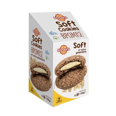Soft Cookies Βρώμης Γεμιστά με Κρέμα Μπανάνα Βιολάντα (180g)