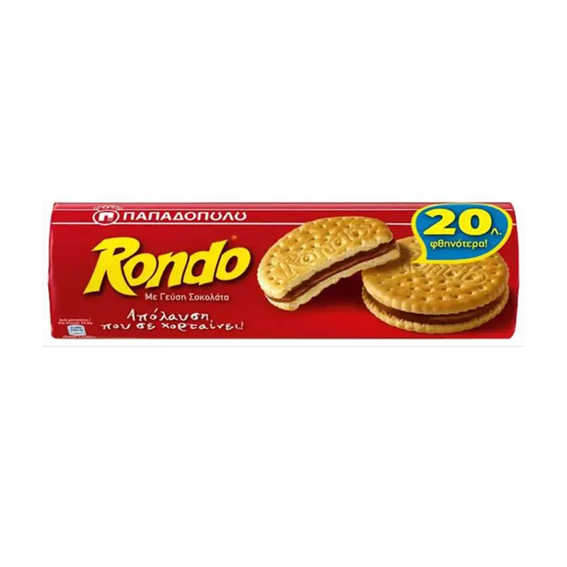 ΠΑΠΑΔΟΠΟΥΛΟΥ Rondo Γεμιστά Μπισκότα Με Σοκολάτα 250gr
