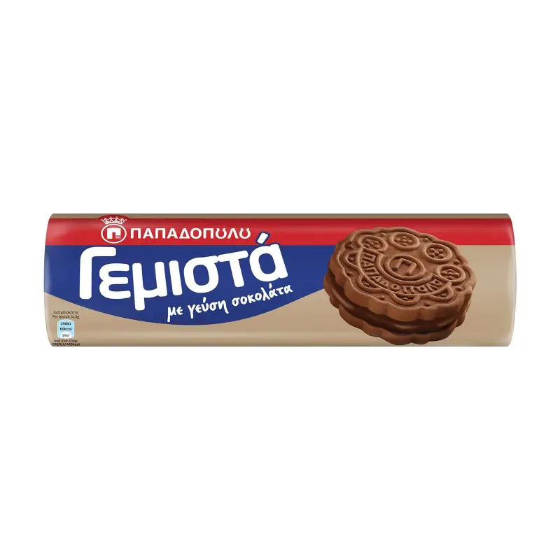 ΠΑΠΑΔΟΠΟΥΛΟΥ Γεμιστά Μπισκότα με γεύση Σοκολάτα 200g