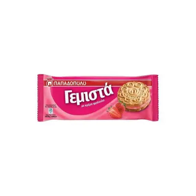 ΠΑΠΑΔΟΠΟΥΛΟΥ Μπισκότα Γεμιστά με Γέμιση Φράουλα 58gr