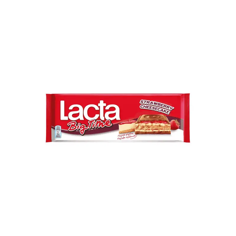 LACTA Σοκολάτα Big Times Φράουλα Cheescake 300gr