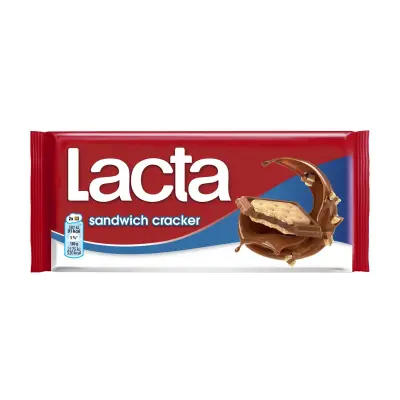 LACTA Σοκολάτα Γάλακτος Sandwich με Κράκερς 87g