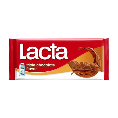 LACTA Σοκολάτα Γάλακτος με γεύση Triple Chocolate 90g