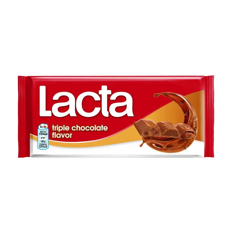 LACTA Σοκολάτα Γάλακτος με γεύση Triple Chocolate 90g
