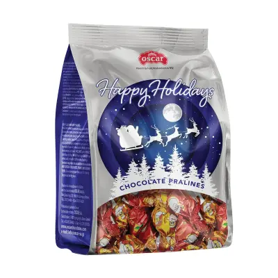 OSCAR Happy Holidays Σοκολατάκια Πραλίνες με Φουντούκι Μπλε 230g