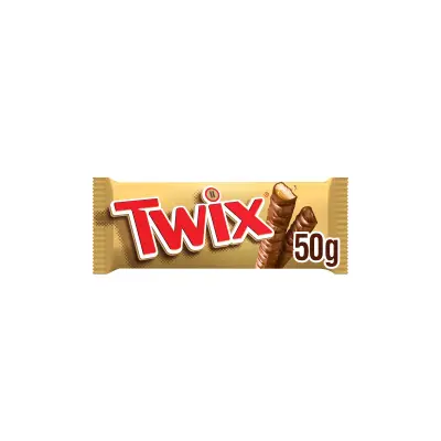 TWIX Σοκολάτα Γάλακτος Μπισκότο Καραμέλα 50gr