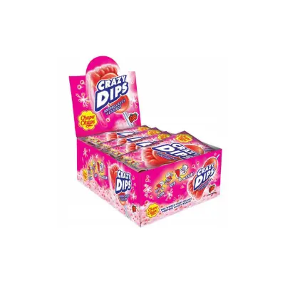 CHUPA CHUPS CRAZY DIPS (24x14gr.), (STRAWBERRY)