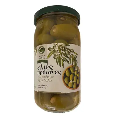 Από Τον Τόπο Μας Ελιές Πράσινες Γεμιστές Με Αμύγδαλο 350γρ