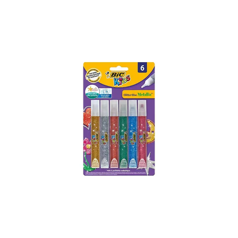 Bic Κόλλα Glitter Blue Metallic σε Blister 6×10.5ml