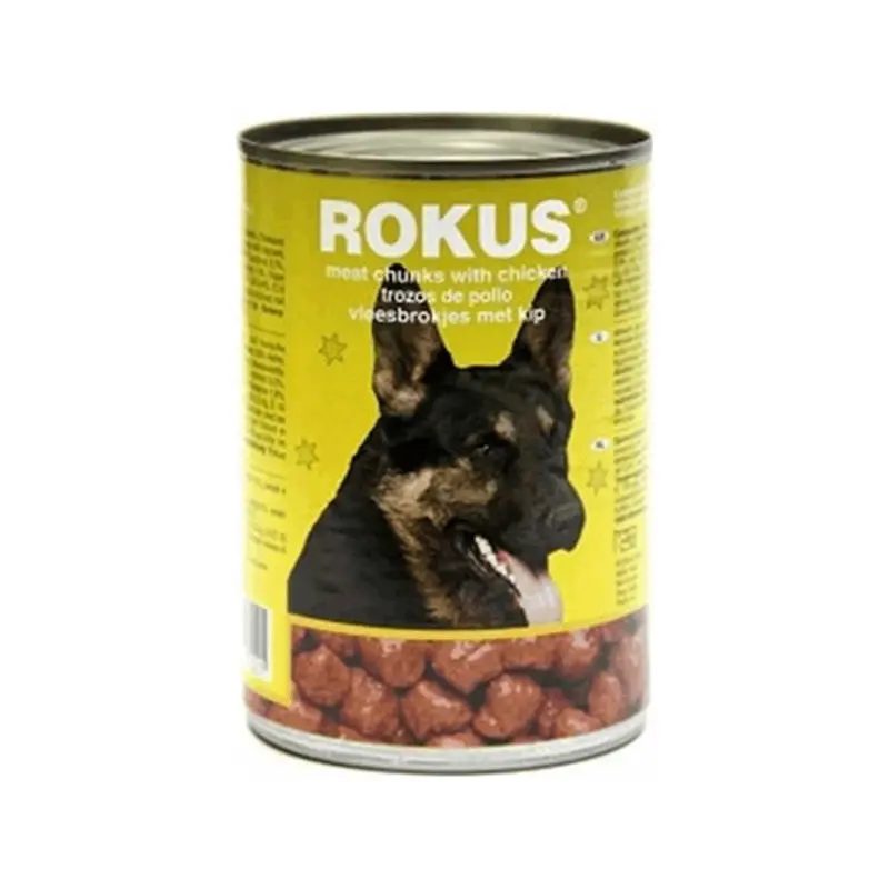 ROKUS Υγρή Τροφή Σκύλων σε Κονσέρβα με Κοτόπουλο 1250gr