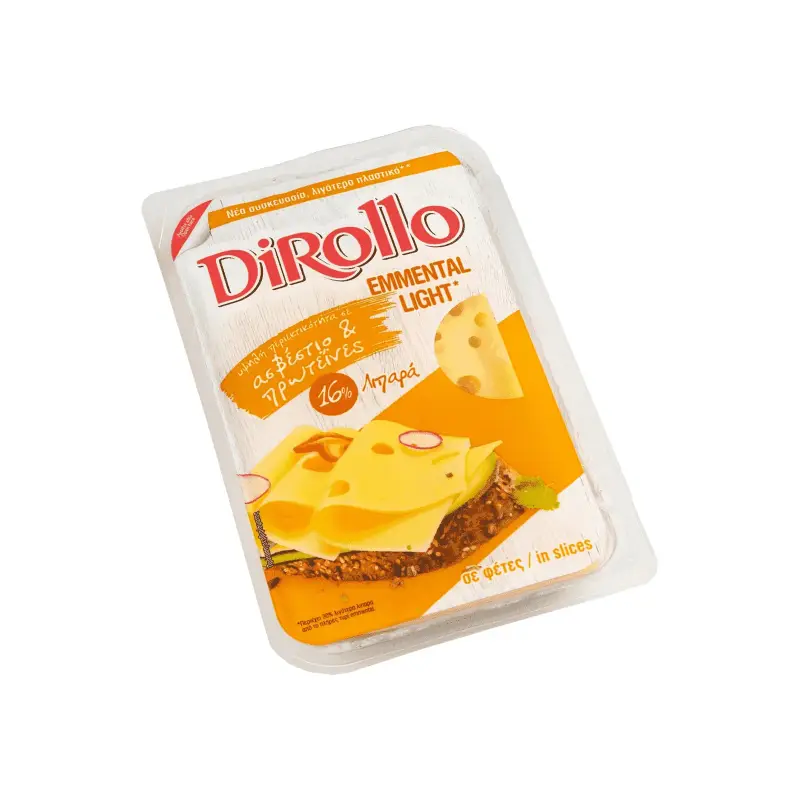 DIROLLO Emmental Light Σε Φέτες 175gr