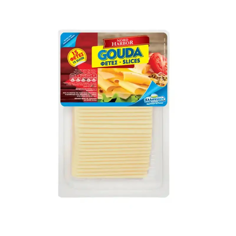 HELLENIC FARMS Τυρί Gouda σε φέτες 300gr (+100gr δώρο)